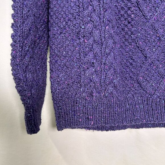 The Tappit Hen Purple Scottish Knit Wool Sweater - Picture 5 of 8